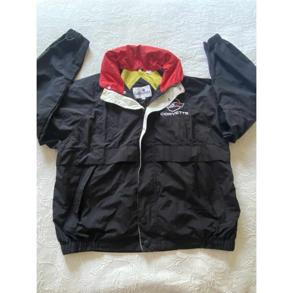 CA Corvette Windbreaker Jacket XL General Motors Hong Kong Vtg Men s43